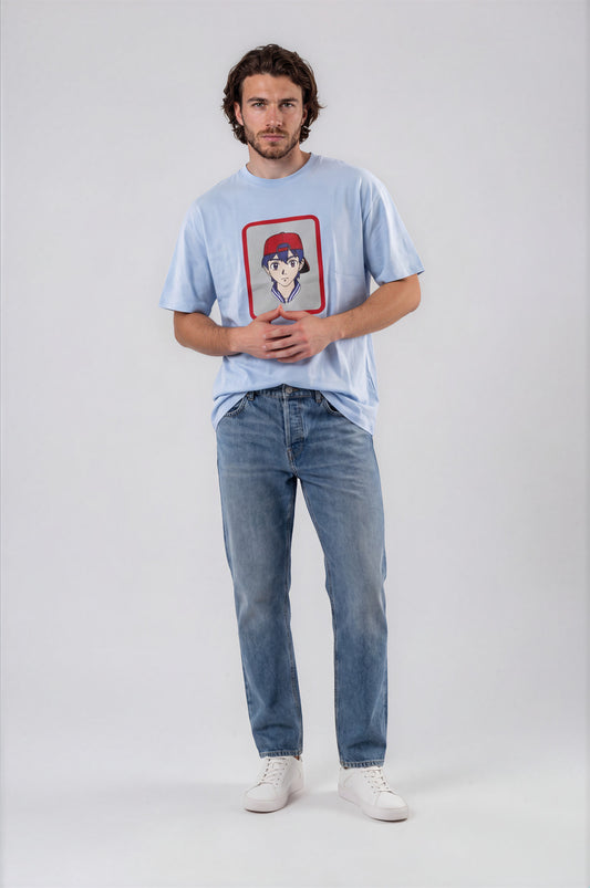 Anime Boy Tee - Light Blue