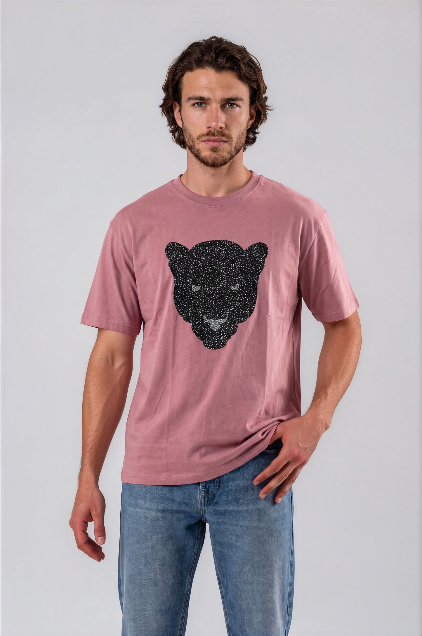 Panther Artwork Tee - Plum