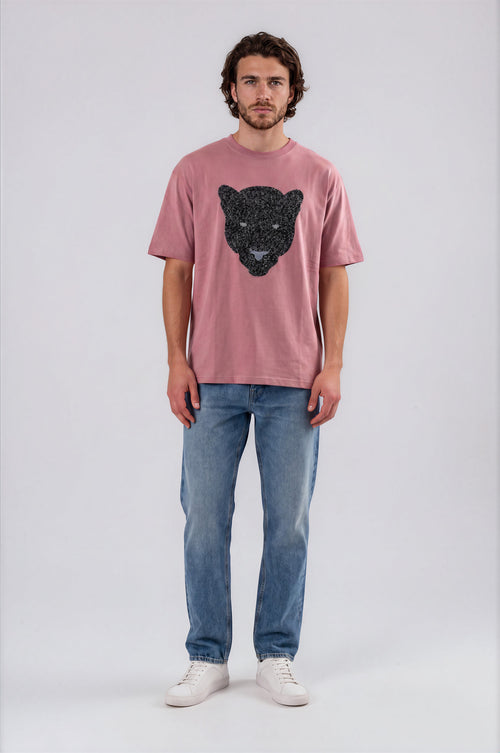 Panther Artwork Tee - Plum