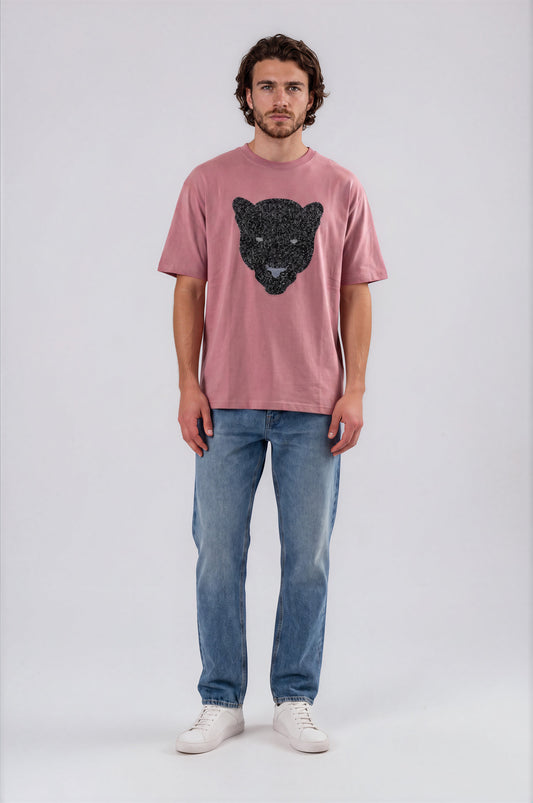 Panther Artwork Tee - Plum